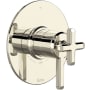 Rohl Apothecary Two Independent and One Shared Function Thermostatic Valve Trim Only with Single Cross / Lever Handle, Integrated Diverter, and Volume Control - Less Rough In Polished Nickel