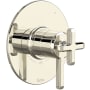 Rohl Apothecary Three Independent Function Thermostatic Valve Trim Only with Single Cross / Lever Handle, Integrated Diverter, and Volume Control - Less Rough In Polished Nickel