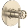 Rohl Campo Two Independent Function Thermostatic Valve Trim Only with Single Lever / Wheel Handle, Integrated Diverter, and Volume Control - Less Rough In Satin Nickel