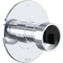 Rohl Eclissi Two Independent and One Shared Function Thermostatic Valve Trim Only with Single Wheel Handle, Integrated Diverter, and Volume Control - Less Rough In Polished Chrome / Matte Black