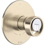 Rohl Eclissi Two Independent and One Shared Function Thermostatic Valve Trim Only with Single Wheel Handle, Integrated Diverter, and Volume Control - Less Rough In Satin Nickel / Polished Chrome