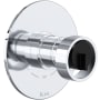 Rohl Eclissi Two Independent Function Thermostatic Valve Trim Only with Single Wheel Handle, Integrated Diverter, and Volume Control - Less Rough In Polished Chrome / Matte Black
