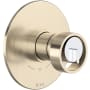 Rohl Eclissi Two Independent Function Thermostatic Valve Trim Only with Single Wheel Handle, Integrated Diverter, and Volume Control - Less Rough In Satin Nickel / Polished Chrome