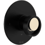 Rohl Eclissi Pressure Balanced Valve Trim Only with Single Wheel Handle - Less Rough In Matte Black / Satin Nickel