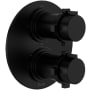 Rohl Lombardia Six Function Thermostatic Valve Trim Only with Dual Cross Handles, Integrated Diverter, and Volume Control - Less Rough In Matte Black