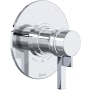 Rohl Lombardia Three Independent Function Thermostatic Valve Trim Only with Single Lever Handle, Integrated Diverter, and Volume Control - Less Rough In Polished Chrome