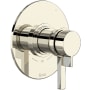 Rohl Lombardia Three Independent Function Thermostatic Valve Trim Only with Single Lever Handle, Integrated Diverter, and Volume Control - Less Rough In Polished Nickel