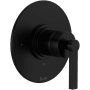 Rohl Lombardia Pressure Balanced Valve Trim Only with Single Lever Handle - Less Rough In Matte Black