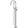 Rohl Graceline Floor Mounted Tub Filler with Built-In Diverter - Includes Hand Shower Polished Chrome