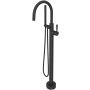 Rohl Graceline Floor Mounted Tub Filler with Built-In Diverter - Includes Hand Shower Matte Black