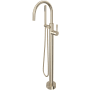 Rohl Graceline Floor Mounted Tub Filler with Built-In Diverter - Includes Hand Shower Satin Nickel