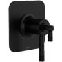 Rohl Graceline Two Independent Function Thermostatic Valve Trim Only with Single Lever Handle, Integrated Diverter, and Volume Control - Less Rough In Matte Black