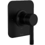 Rohl Graceline Pressure Balanced Valve Trim Only with Single Lever Handle - Less Rough In Matte Black