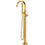 Rohl Modelle Floor Mounted Tub Filler with Built-In Diverter - Includes Hand Shower Unlacquered Brass (Living Finish)