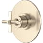 Rohl Modelle Thermostatic Valve Trim Only with Single Cross Handle - Less Rough In Satin Nickel