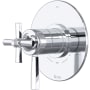 Rohl Modelle Two Independent and One Shared Function Thermostatic Valve Trim Only with Single Lever Handle and Integrated Diverter - Less Rough In Polished Chrome