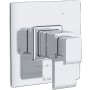 Rohl Three Independent, Two Shared Function Thermostatic Valve Trim Only with Single Lever Handle, Integrated Diverter, and Volume Control - Less Rough In Polished Chrome
