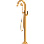 Rohl Palladian Floor Mounted Tub Filler with Built-In Diverter - Includes Hand Shower Italian Brass