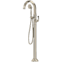 Rohl Palladian Floor Mounted Tub Filler with Built-In Diverter - Includes Hand Shower Polished Nickel