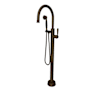 Rohl Floor Mounted Tub Filler with Built-In Diverter - Includes Hand Shower Tuscan Brass (Living Finish)