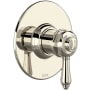 Rohl Pressure Balanced Valve Trim Only with Single Lever Handle - Less Rough In Polished Nickel