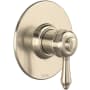 Rohl Pressure Balanced Valve Trim Only with Single Lever Handle - Less Rough In Satin Nickel