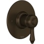 Rohl Pressure Balanced Valve Trim Only with Single Lever Handle - Less Rough In Tuscan Brass