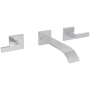 Rohl Wave 1.2 GPM Wall Mounted Widespread Bathroom Faucet Polished Chrome