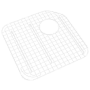 Rohl Allia 16-13/16" L x 16-13/16" W Stainless Steel Basin Rack with Rubber Feet White