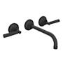 Rohl Graceline 1.2 GPM Wall Mounted Widespread Bathroom Faucet Matte Black