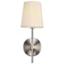 Roseto Theudosia 15" Wall Sconce with Linen Shade Burnished Nickel