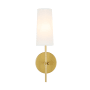 Roseto Theudosia Single Light 16" Tall Bathroom Sconce Brass
