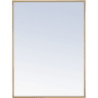 Roseto Vatinius 24" W x 32" H Rectangular Metal Framed Bathroom Mirror Brass