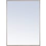 Roseto Vatinius 24" W x 32" H Rectangular Metal Framed Bathroom Mirror Silver