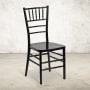 Roseto 16" Wide Resin Stacking Chiavari Wedding Reception Buffet Chair Black