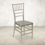 Roseto 16" Wide Resin Stacking Chiavari Wedding Reception Buffet Chair Champagne