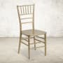 Roseto 16" Wide Resin Stacking Chiavari Wedding Reception Buffet Chair Gold