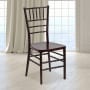Roseto 16" Wide Resin Stacking Chiavari Wedding Reception Buffet Chair Mahogany