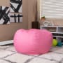 Roseto Large 42" Solid Color Refillable Oversized Bean Bag Chair Bright Pink