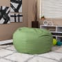 Roseto Large 42" Solid Color Refillable Oversized Bean Bag Chair Green