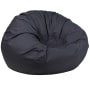 Roseto Large 42" Solid Color Refillable Oversized Bean Bag Chair Grey