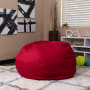 Roseto Large 42" Solid Color Refillable Oversized Bean Bag Chair Red