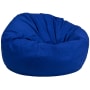 Roseto Large 42" Solid Color Refillable Oversized Bean Bag Chair Royal Blue