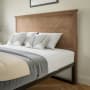 Roseto Dion Queen Rubberwood Pattern Headboard Light Brown