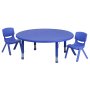 Roseto Three Piece Plastic Framed Classroom Set Blue
