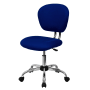 Roseto 23-1/2" Wide Mesh Swivel Task Chair Blue