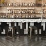 Roseto Dream 16" Wide Four Piece Metal Bar Stool Set Gun Metal / Black