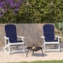 Roseto Euxenus 30" Wide Two Piece Poly Resin and Polypropylene Rocking Chair Set White / Blue