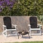 Roseto Euxenus 30" Wide Two Piece Poly Resin and Polypropylene Rocking Chair Set White / Gray