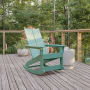 Roseto Malleolus 29" Wide Polystyrene Rocking Chair Sea Foam